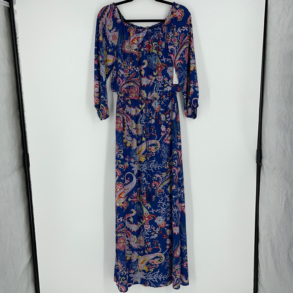 Bisou Bisou By Michele Bohbot Maxi Paisley Dress